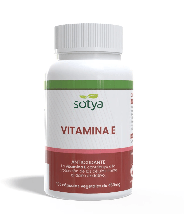 Vitamina E natural 500mg 100 cápsulas Sotya.&nbsp;5,60€